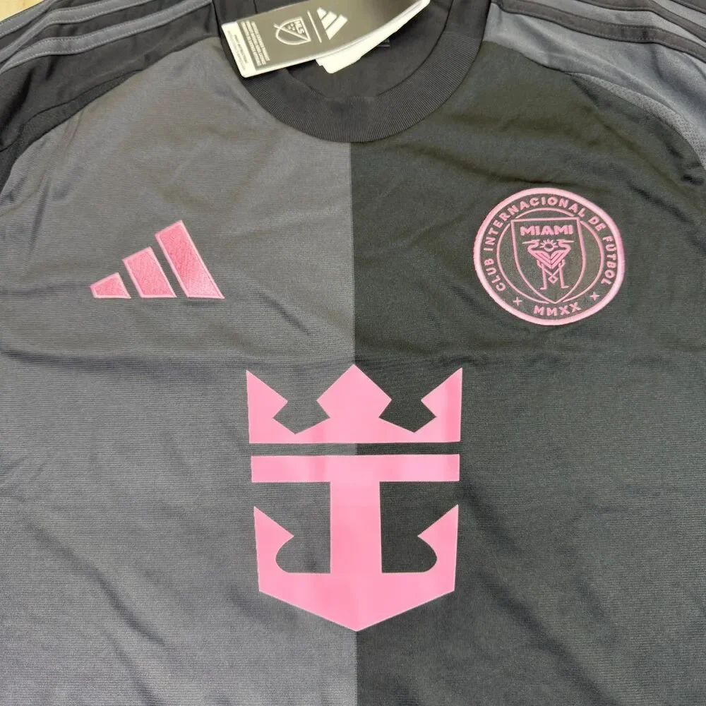 NEW #10 Messi Inter Miami FC Adidas 25/26 Black Mens Sz LG Soccer Jersey JI6821